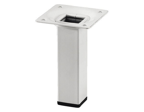 Pied carré en acier blanc H. 100 mm - Handix - Brico Dépôt