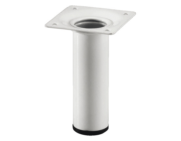 Pied rond en acier blanc H. 100 mm Ø 30 mm - Handix - Brico Dépôt