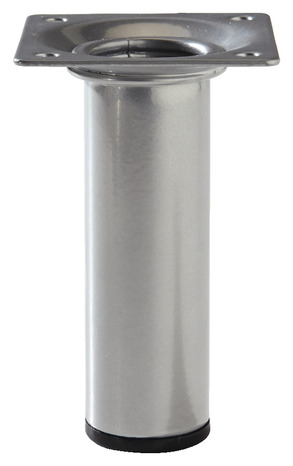 Pied rond en acier gris aluminium H. 100 mm Ø 30 mm - Handix - Brico Dépôt