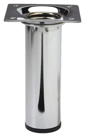 Pied rond en acier chromé Ø 30 mm H. 100 mm - Handix - Brico Dépôt