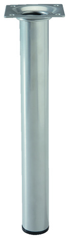 Pied pour table basse, lit, meuble gris alu Ø 30 mm H.250 mm - Handix - Brico Dépôt