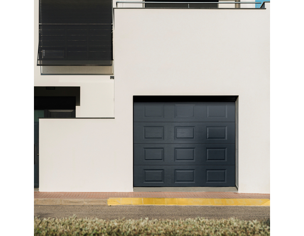 Porte de garage sectionnelle motorisée - Grise - 200 x 240 cm - Brico Dépôt