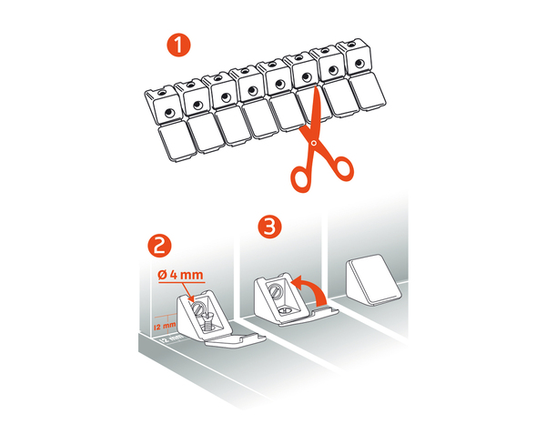 Lot de 16 taquets blanc pour dressing  - Brico Dépôt