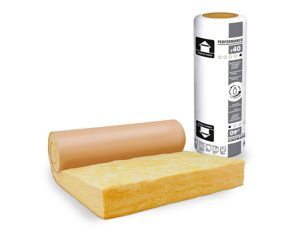 Laine de verre 280mm Comble perdu 40 R:7 - 2,8m x 1,2m - Rouleau kraft - Supralaine - Brico Dépôt