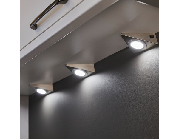 Lot de 3 spots LED "Huetter" argent - 150 lm - Colours - Brico Dépôt