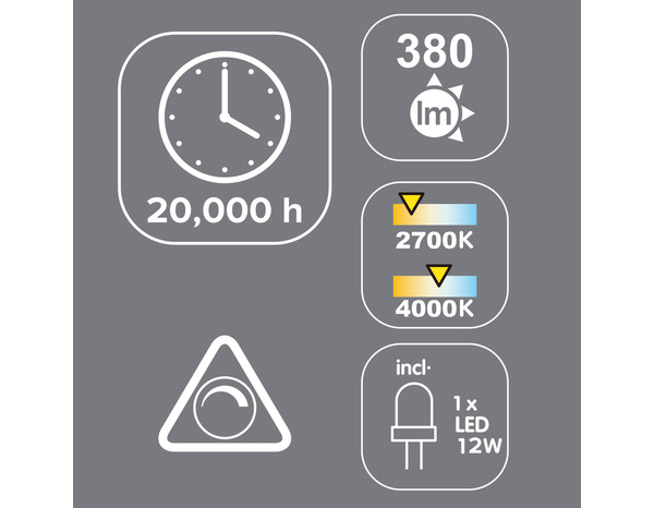 Spot LED "Karluk" blanc IP65 - 850 lm - Colours - Brico Dépôt