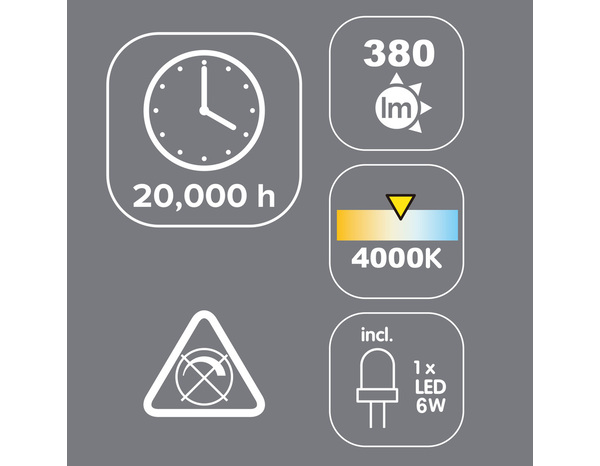 Spot LED"Octave" argent IP20 - 380 lm - 12 cm - Colours - Brico Dépôt