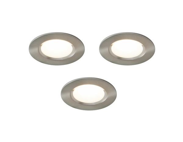 Lot de 3 spots LED "Thorold" argent - 500 lm - Colours - Brico Dépôt