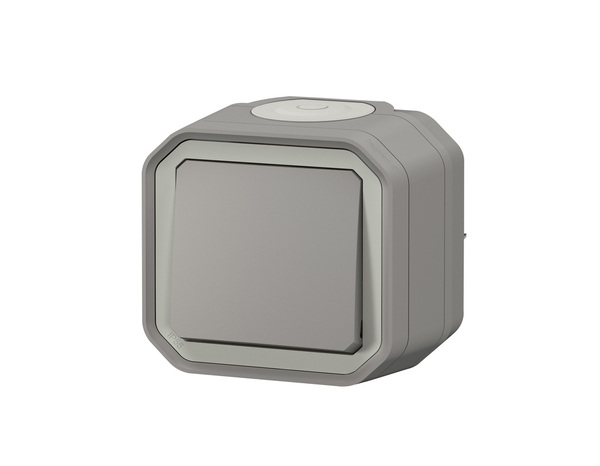 Interrupteur va-et-vient "Plexo" complet saillie - Gris - Legrand - Brico Dépôt