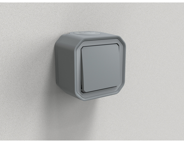 Interrupteur va-et-vient "Plexo" complet saillie - Gris - Legrand - Brico Dépôt