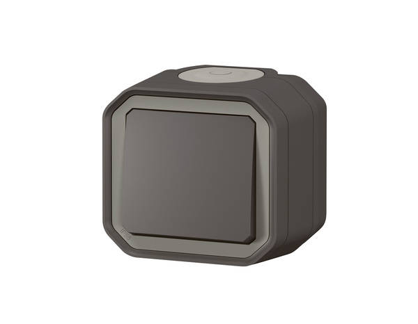 Interrupteur va-et-vient "Plexo" complet saillie - Gris anthracite - Legrand - Brico Dépôt