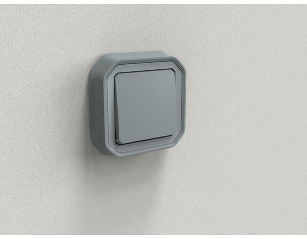 Interrupteur va-et-vient "Plexo" complet saillie gris - Legrand - Brico Dépôt