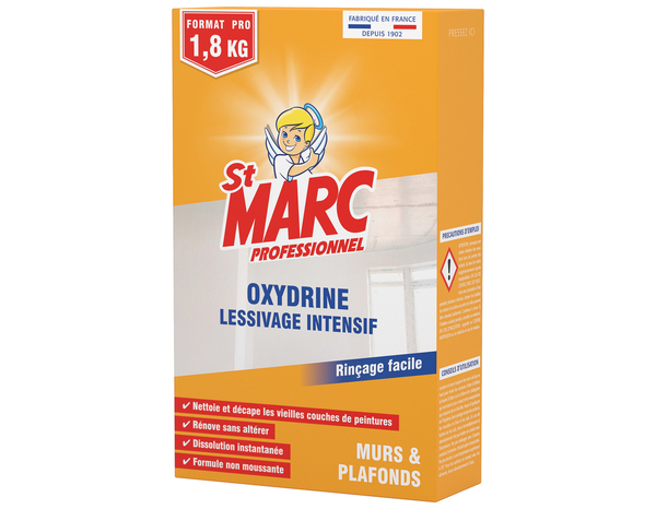 Lessive en poudre "Saint Marc Oxydrine Pro" - 1,8 kg - Saint Marc - Brico Dépôt
