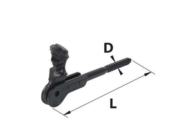 Arrêt acier pour volet modèle tête de bergère à visser L : 115 mm - AFBAT - Brico Dépôt