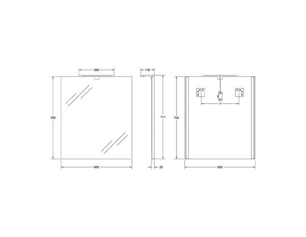 Miroir spot LED "Nevada" L. 60 x H. 70 cm - Brico Dépôt