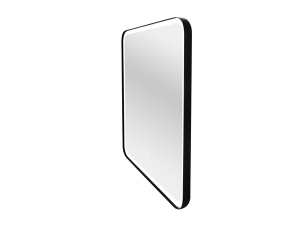 Miroir LED CHICAGO encadrement noir mat L. 60 x H. 70 cm - Brico Dépôt