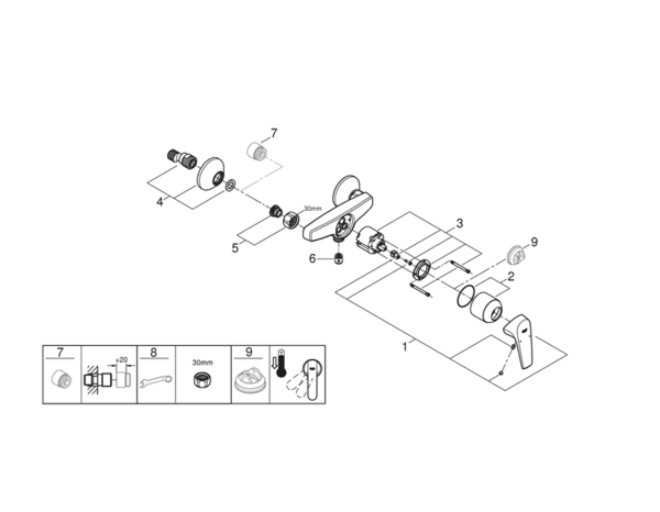 Mitigeur douche Mécanique "Flow" - Grohe - Brico Dépôt