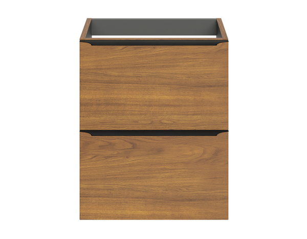 Meuble sous vasque à suspendre effet noyer "Idalie" L. 50 x H. 60 x P. 36 cm - Cooke and Lewis - Brico Dépôt