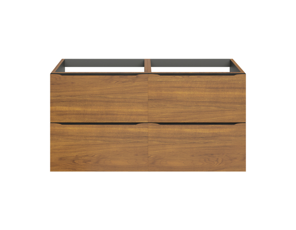 Meuble sous vasque double à suspendre effet noyer "Idalie" L. 120 x H. 60 x P. 45 cm - Cooke and Lewis - Brico Dépôt