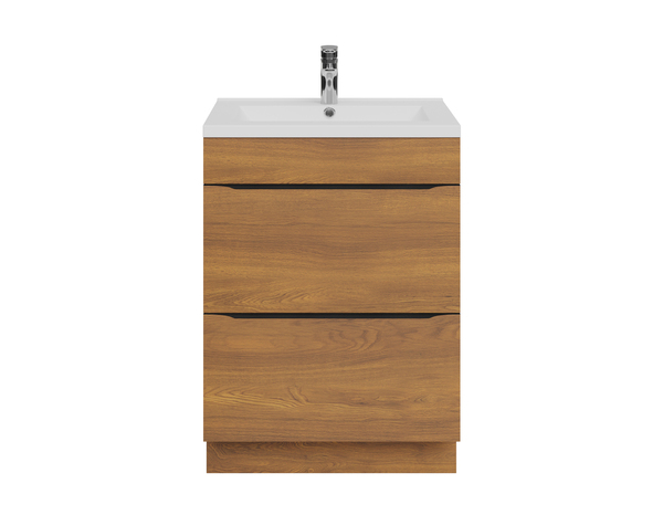 Meuble sous vasque à poser effet noyer "Idalie" L. 60 x H. 82 x P. 45 cm - Cooke and Lewis - Brico Dépôt