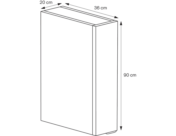 Armoire salle de bains gris "Idalie" L. 20 x H. 90 x P. 36 cm - Cooke and Lewis - Brico Dépôt