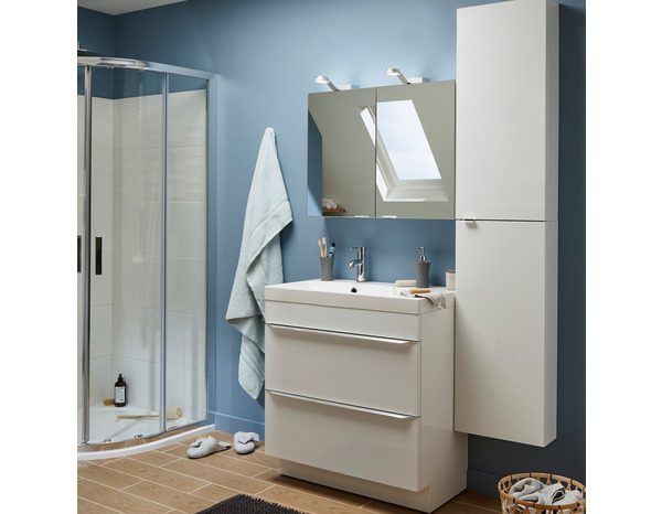 Meuble sous vasque à poser blanc Idalie L. 80 x H. 82 x P. 45 cm - Cooke and Lewis - Brico Dépôt