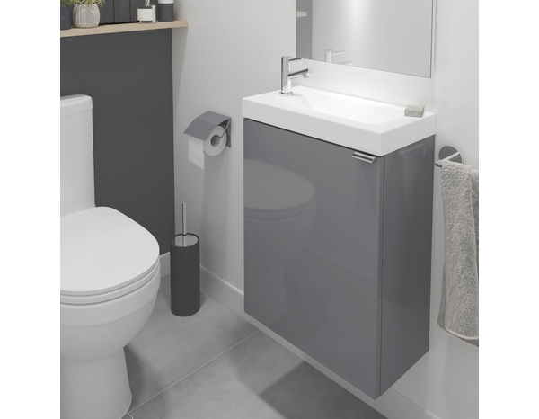 Lave main à suspendre gris Idalie - L. 44 x H. 55 x P. 23 cm - Cooke and Lewis - Brico Dépôt