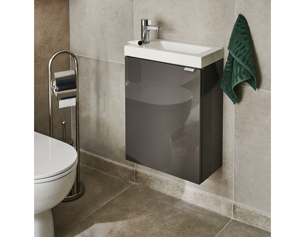 Lave main à suspendre gris taupé Idalie - L. 44 x H. 55 x P. 23 cm - Cooke and Lewis - Brico Dépôt