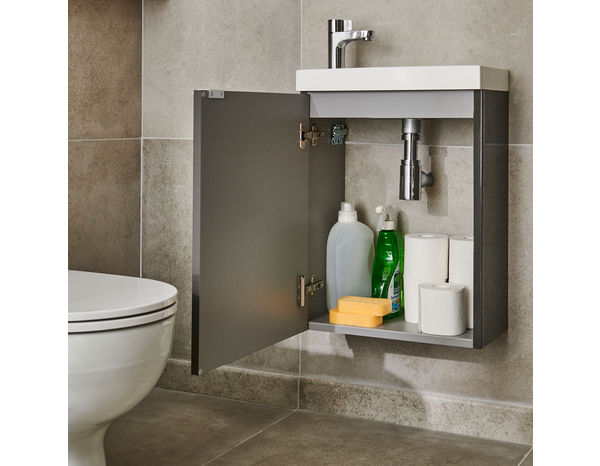 Lave main à suspendre gris taupé Idalie - L. 44 x H. 55 x P. 23 cm - Cooke and Lewis - Brico Dépôt