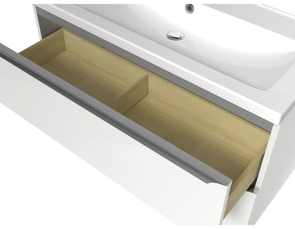 Meuble sous vasque à suspendre blanc Idalie L. 100 x H. 60 x P. 45 cm - Cooke and Lewis - Brico Dépôt
