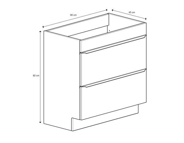 Meuble sous vasque à poser blanc Idalie L. 80 x H. 82 x P. 45 cm - Cooke and Lewis - Brico Dépôt