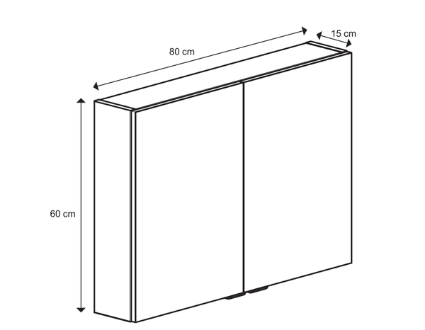Rangement mural miroir Idalie L. 80 x H. 60 x P. 15 cm - Cooke and Lewis - Brico Dépôt