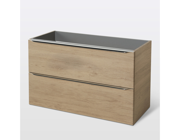 Meuble sous vasque à suspendre chêne Idalie L. 100 cm - Cooke and Lewis - Brico Dépôt