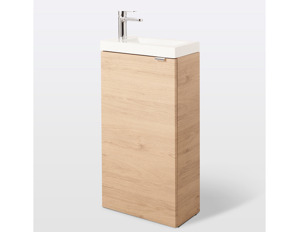 Lave main à poser effet chêne Idalie - L. 44 x H. 79 x P. 23 cm - Cooke and Lewis - Brico Dépôt