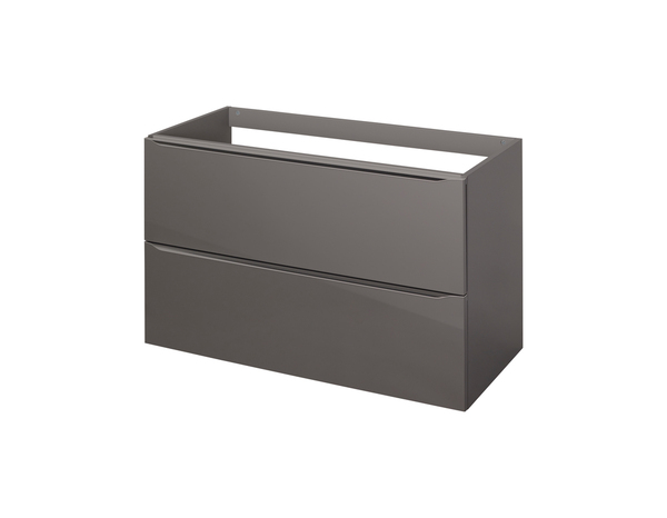 Meuble sous vasque à suspendre gris taupe Idalie L. 100 x H. 60 x P. 45 cm - Cooke and Lewis - Brico Dépôt