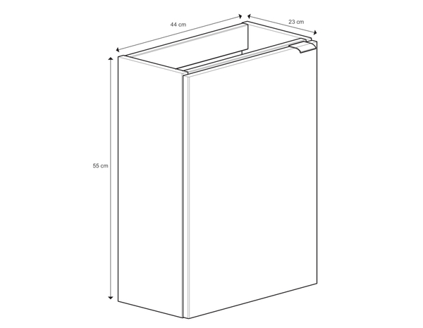 Lave main à suspendre gris taupé Idalie - L. 44 x H. 55 x P. 23 cm - Cooke and Lewis - Brico Dépôt