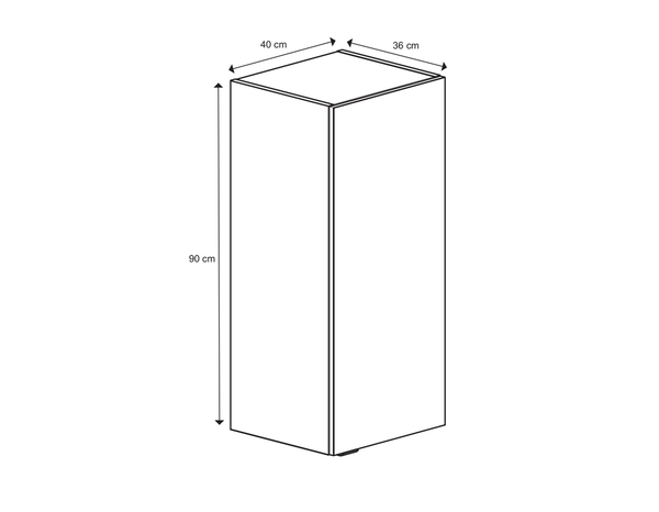 Rangement mural gris taupe Idalie L. 40 x H. 90 x P. 36 cm - Cooke and Lewis - Brico Dépôt