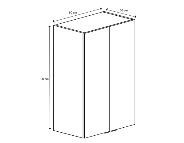 Rangement mural gris taupe Idalie L. 60 x H. 90 x P. 36 cm - Cooke and Lewis - Brico Dépôt