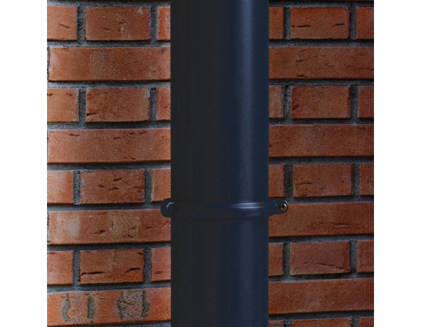 Lot de 3 colliers à bride Mâle/Femelle pour gouttière PVC gris anthracite Ø 80 - First - Brico Dépôt