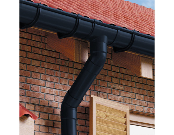 Profil de gouttière demi-ronde PVC gris anthracite- développé 25 - 4 mètres - First - Brico Dépôt