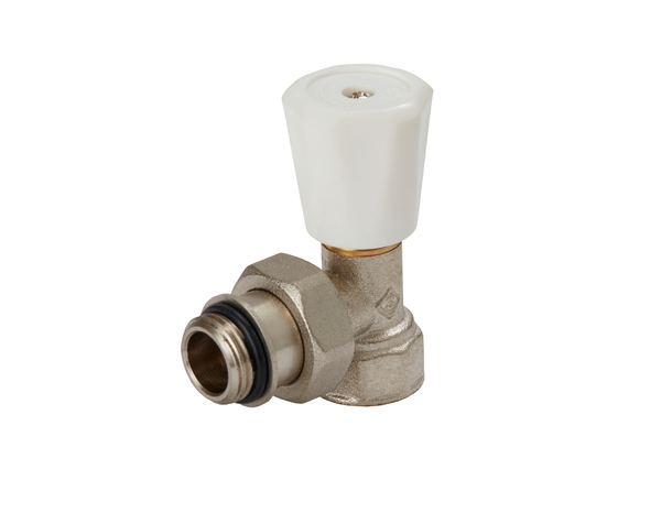 Robinet de radiateur manuel équerre en laiton nickelé - 15x21 - Brico Dépôt