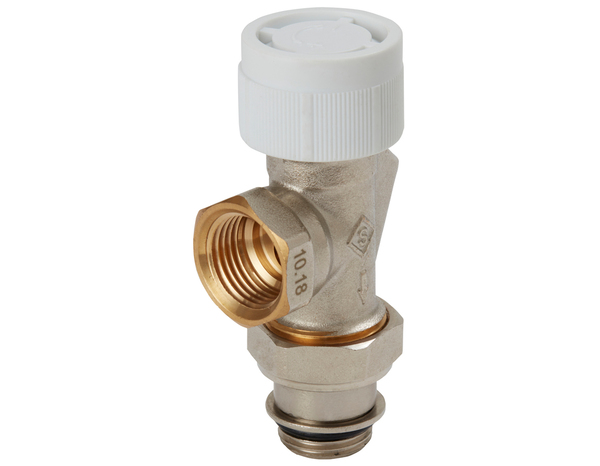 Corps thermostatique équerre inversé en laiton nickelé - 15x21 - Brico Dépôt