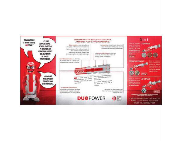 Mallette assortiment de 280 chevilles fixtainer "Duopower" - Fischer - Brico Dépôt