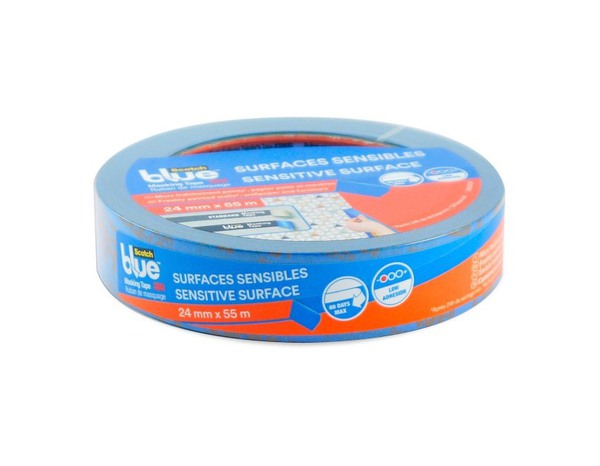 Scotch de masquage bleu surfaces sensibles 24 mm x 55 m - Scotchblue - Brico Dépôt