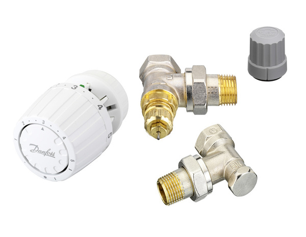 Kit complet vanne de radiateur thermostatique équerre 1/2" RA2990 - Brico Dépôt