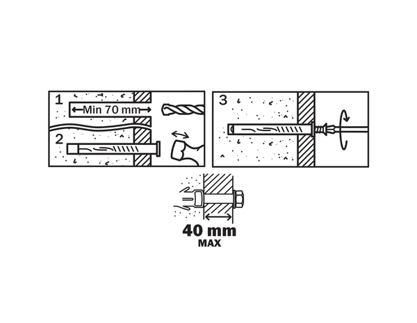 Lot de 6 chevilles d'expansion nylon CSHX Ø 10 x 100 mm - Diall - Brico Dépôt