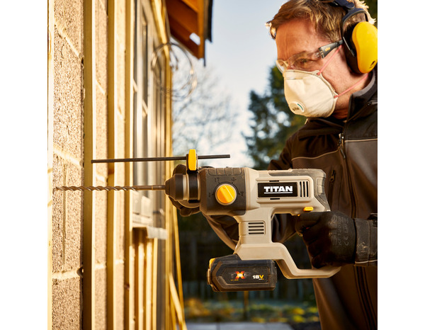 Marteau perforateur SDS+ sans fil 18 V sans batterie - Titan - Brico Dépôt