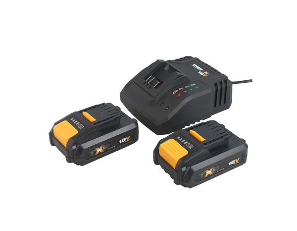 Perceuse - visseuse à percussion 18 v + 2 batteries 2 ah li-ion brushed combi - Titan - Brico Dépôt