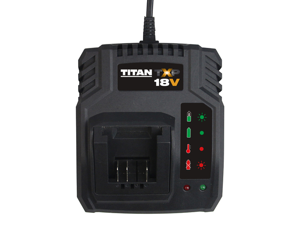 Chargeur 18 V 2,4 Ah - avec indicateur de charge - Titan - Brico Dépôt