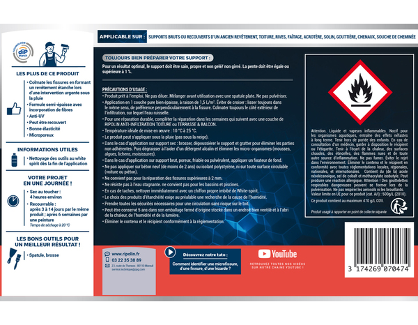 Anti-fuites - Gris - 0,75L - Ripolin - Brico Dépôt